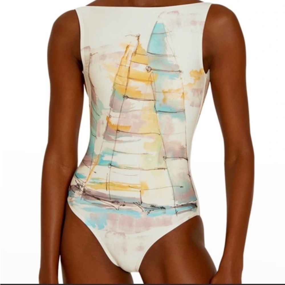 Lenny Niemeyer Athletic Bateau Swimsuit: Size XL